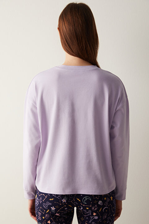 Zodiac Sweatshirt Lilac PJ Top