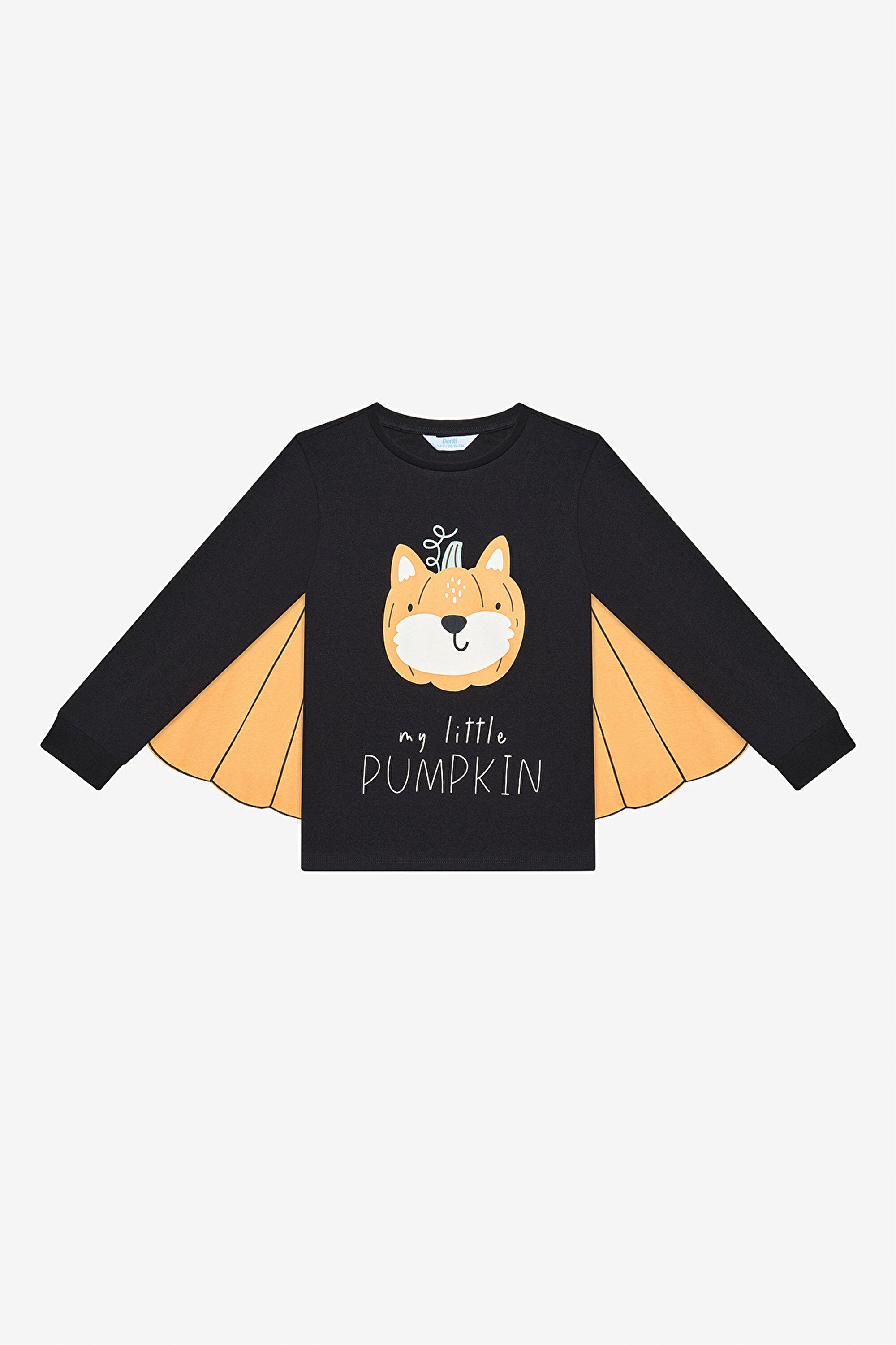 Cotton Unisex Kids Pumpkin Bear Antique Green Pajama Set