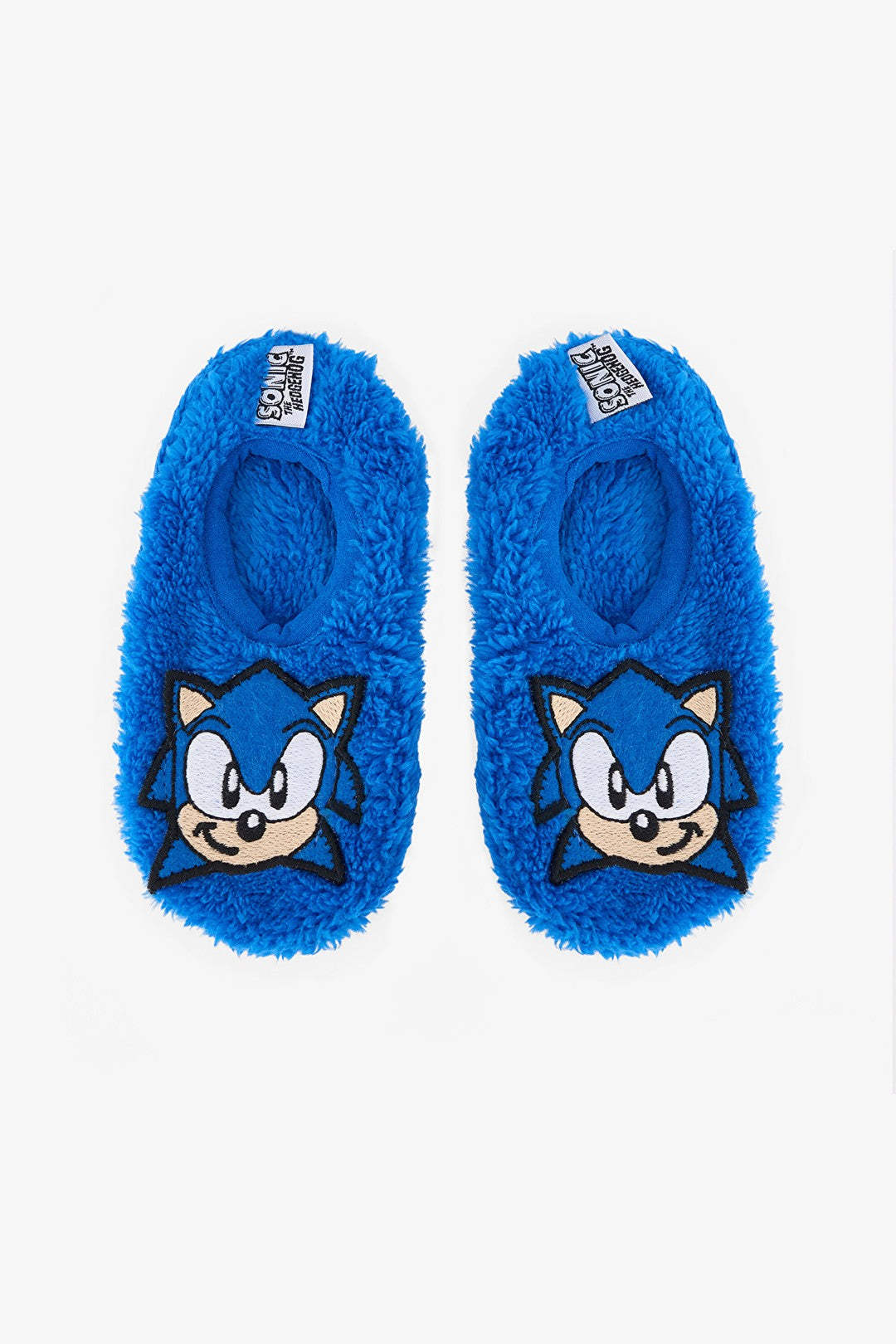 Navy Blue Boys Sonic Non-Slip Sole Home Slippers
