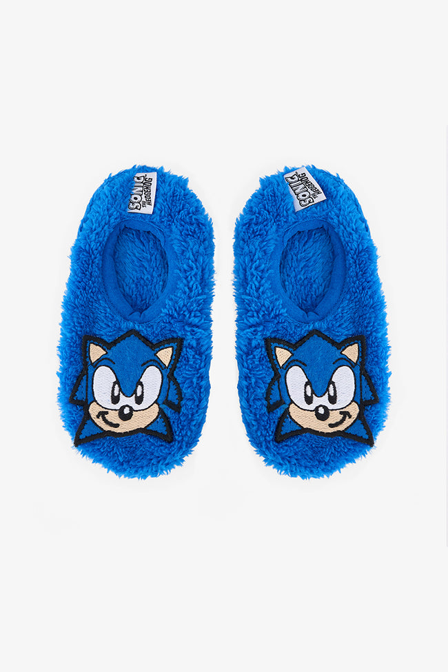 Navy Blue Boys Sonic Non-Slip Sole Home Slippers Hover Image