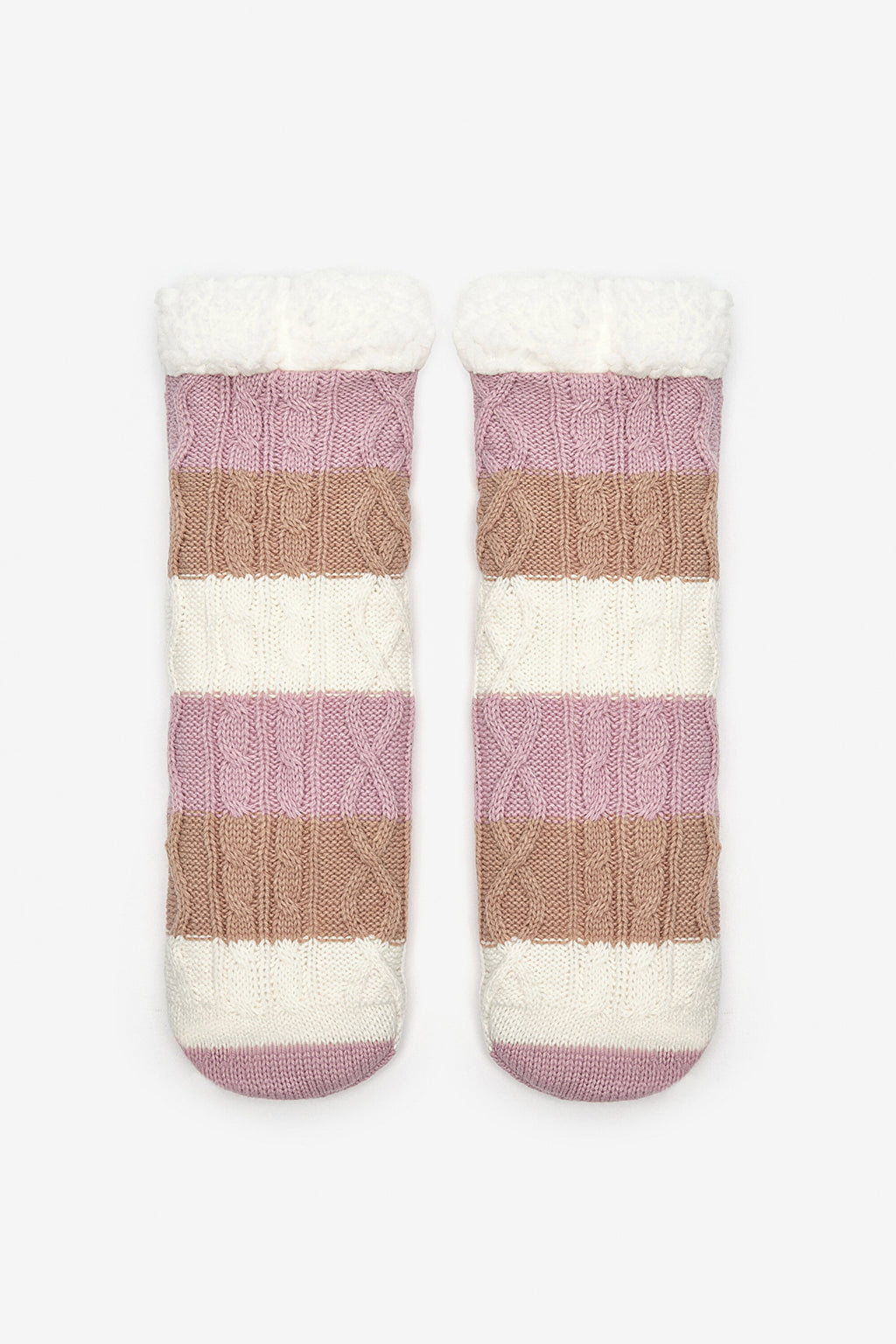Colored Stripes Off White Ankle Socks