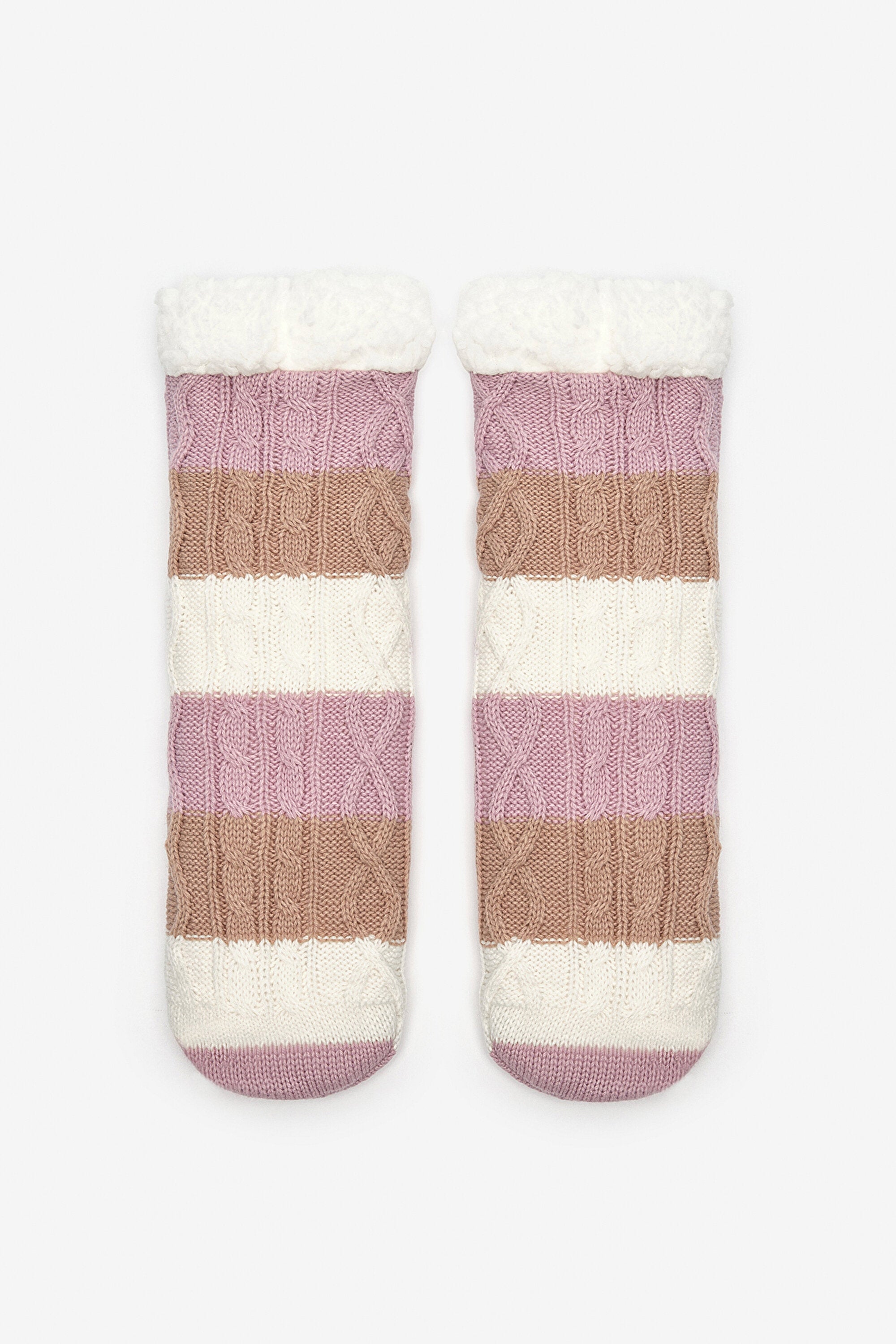 Colored Stripes Off White Ankle Socks