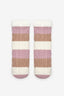 Colored Stripes Off White Ankle Socks