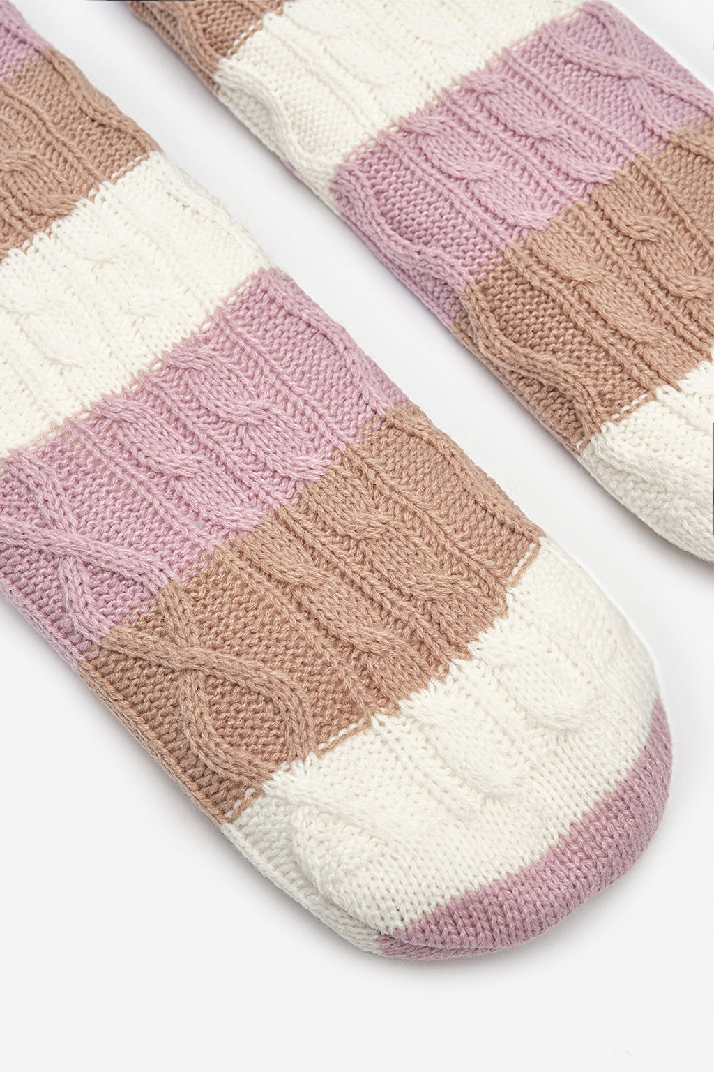 Colored Stripes Off White Ankle Socks