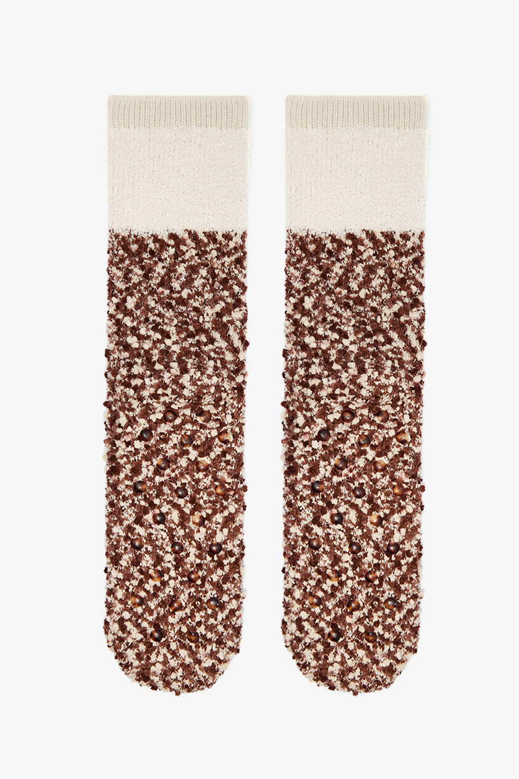 Off White Sleepy Bear Embroidered Slippers