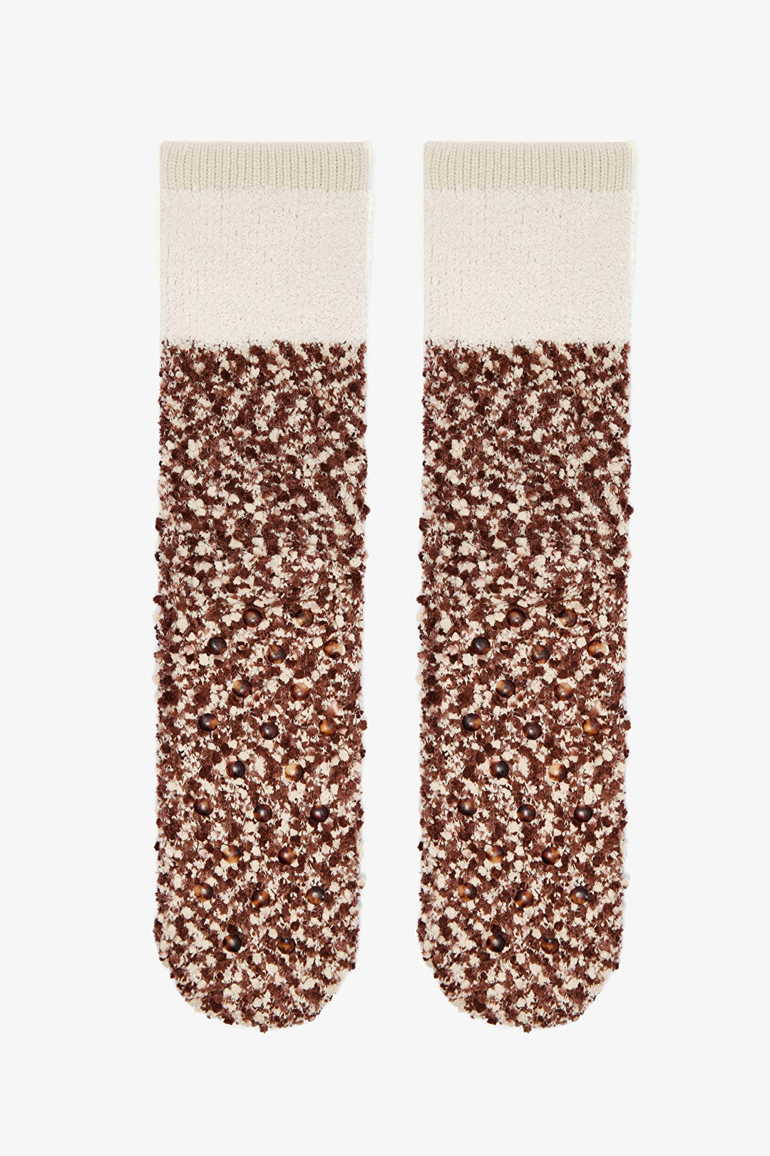 Off White Sleepy Bear Embroidered Slippers