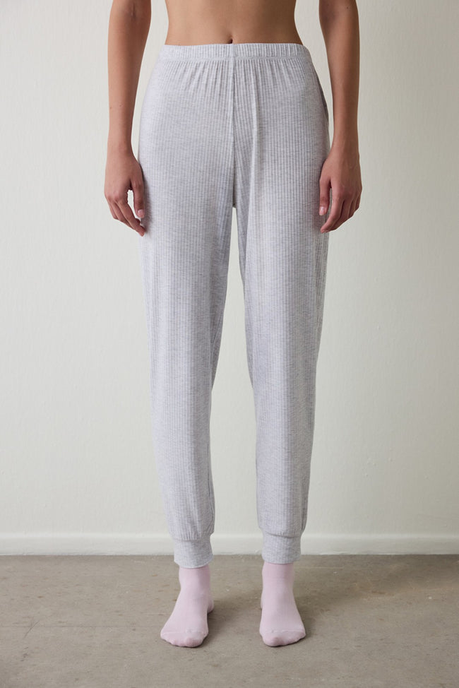 Light Gray Melange Not Today Jogger Pajama Bottoms Hover Image