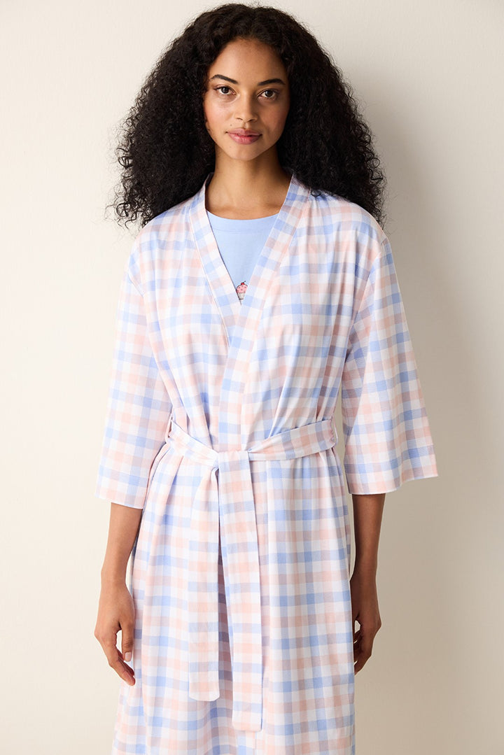 Joyful Gingham Multicoloured Dressing Gown