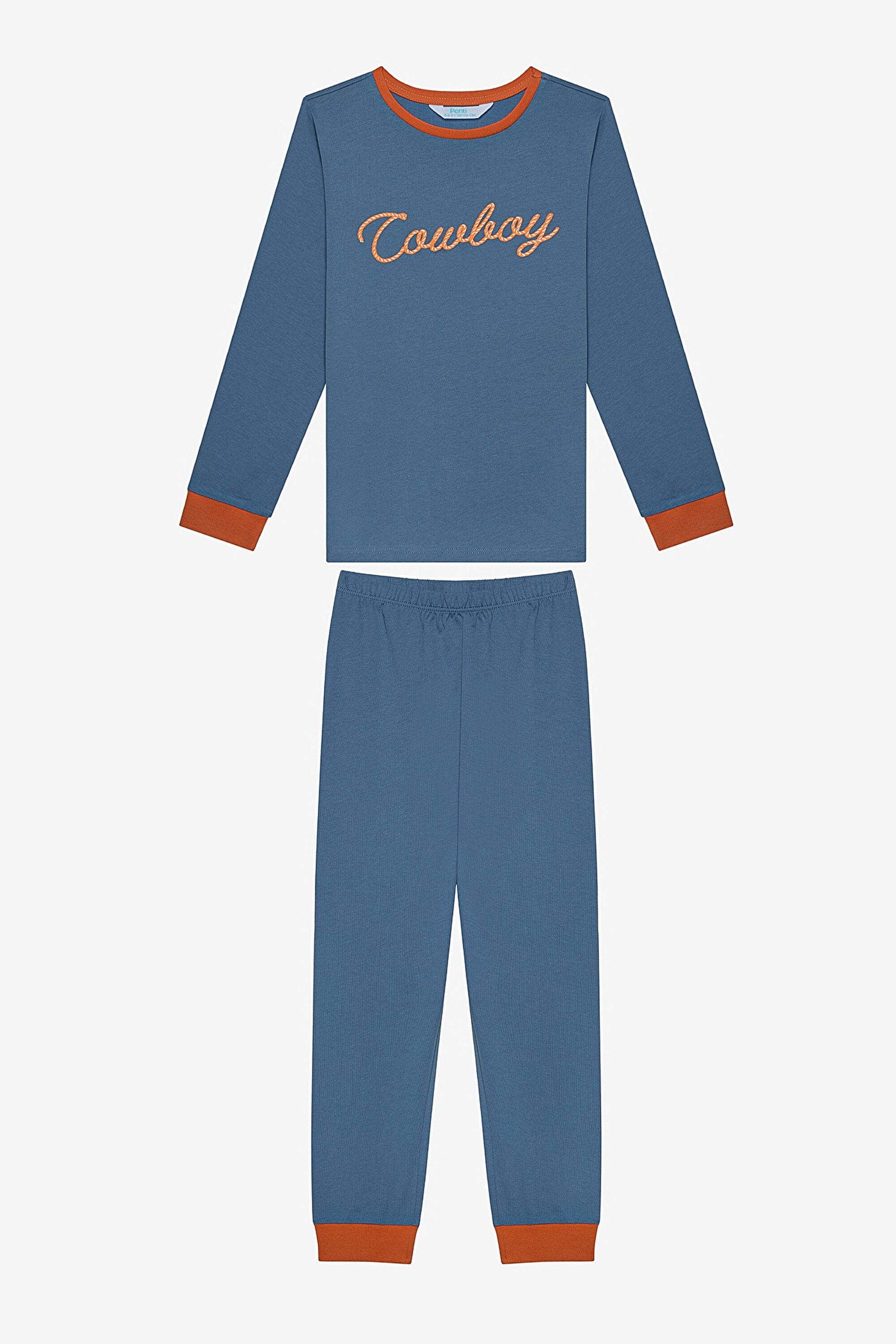 Boy Cowboy 2-Piece Multicolored Pajama Set