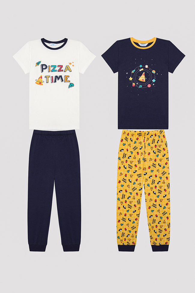 Boys Galaxy Pizza 2in1 PJ Set Hover Image