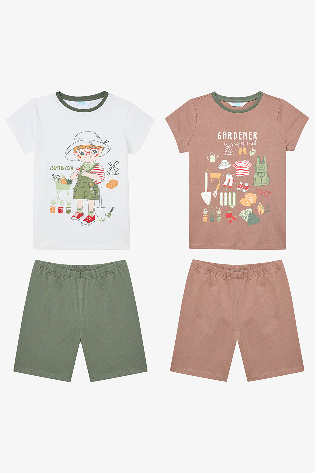 Boy Gardener Multicolored 2-Piece Pajama Set
