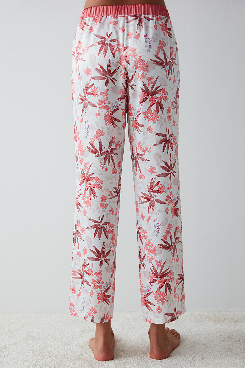 Rosy Printed Satin Pants PJ Bottom