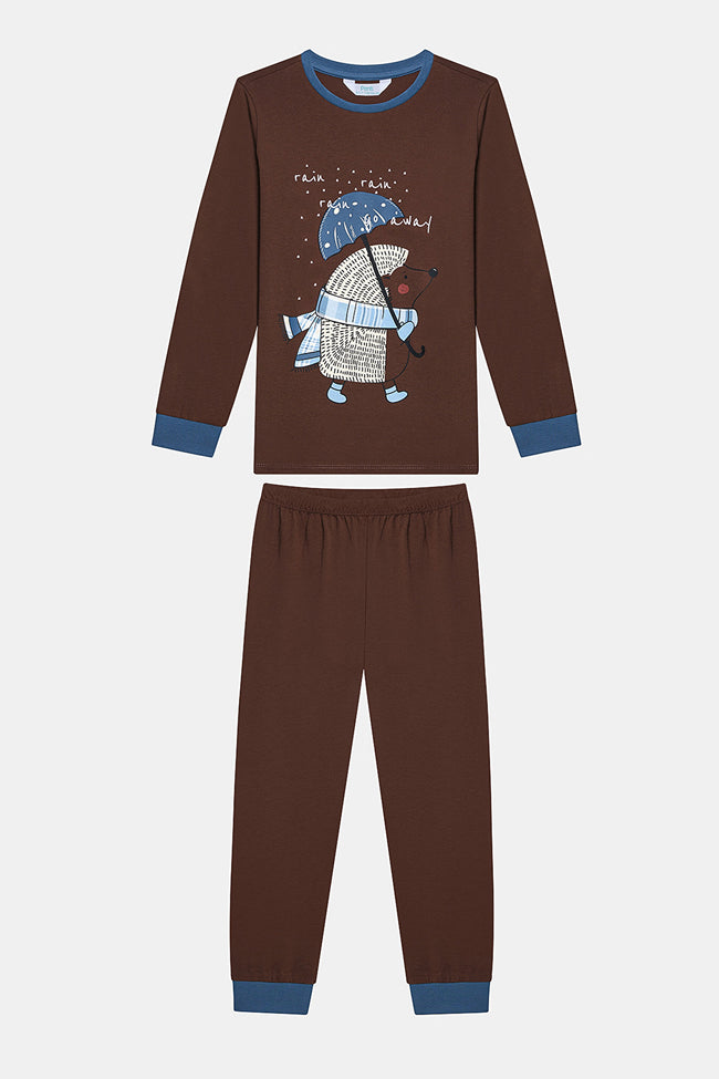 Cotton Boy Hedgedog 2-Piece Multicolored Pajama Set Main Image