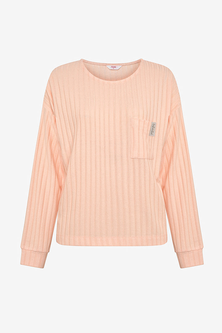 Cozy Rib Pink Sweatshirt