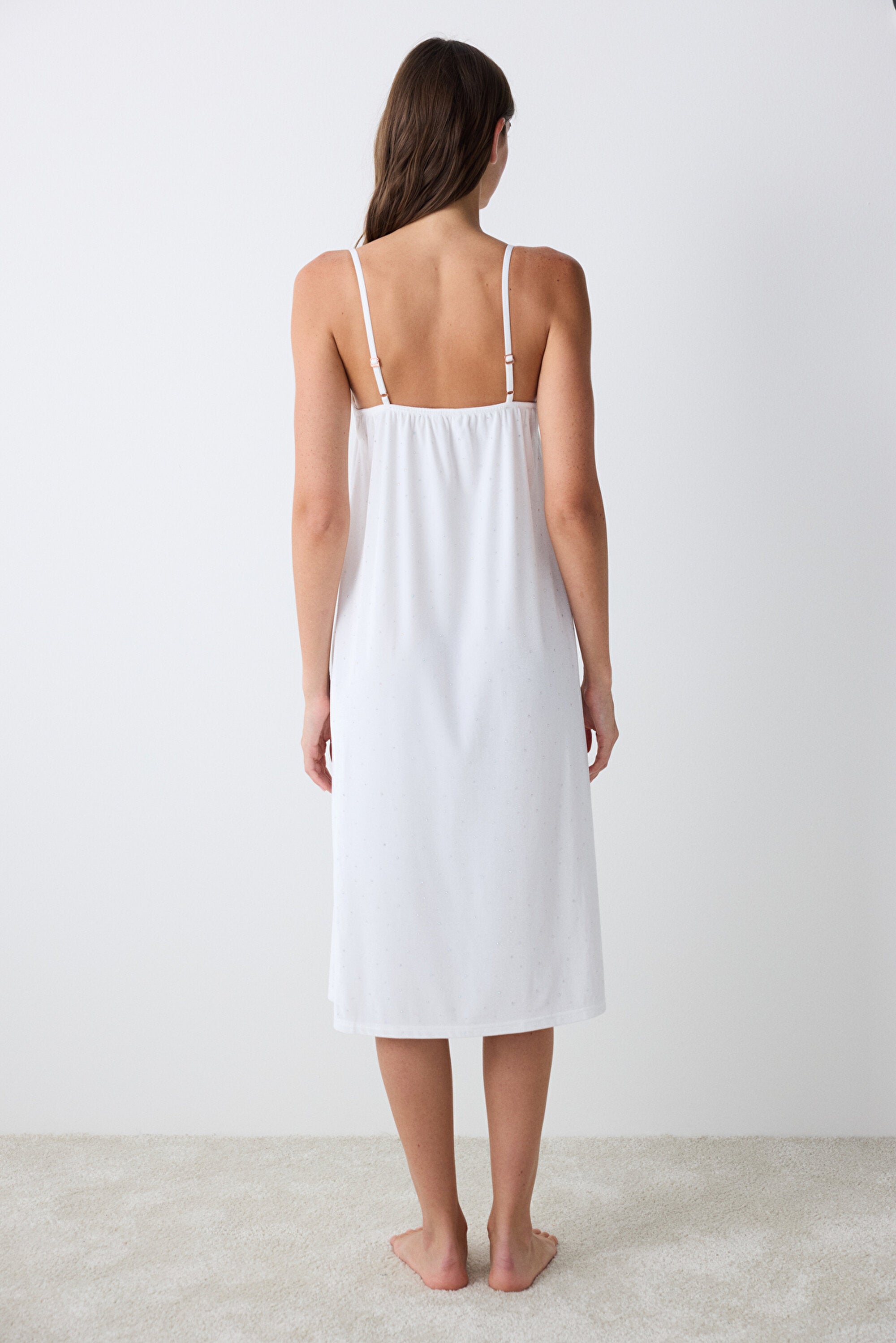 Maria Velvet Off White Dress