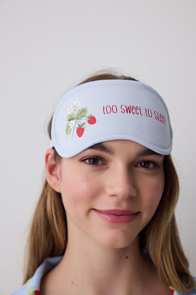 Strawberries Blue Sleepy Glasses Main Image