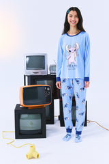 Stitch Ohana Pants Light Blue Pajama Set - Stitch Collection