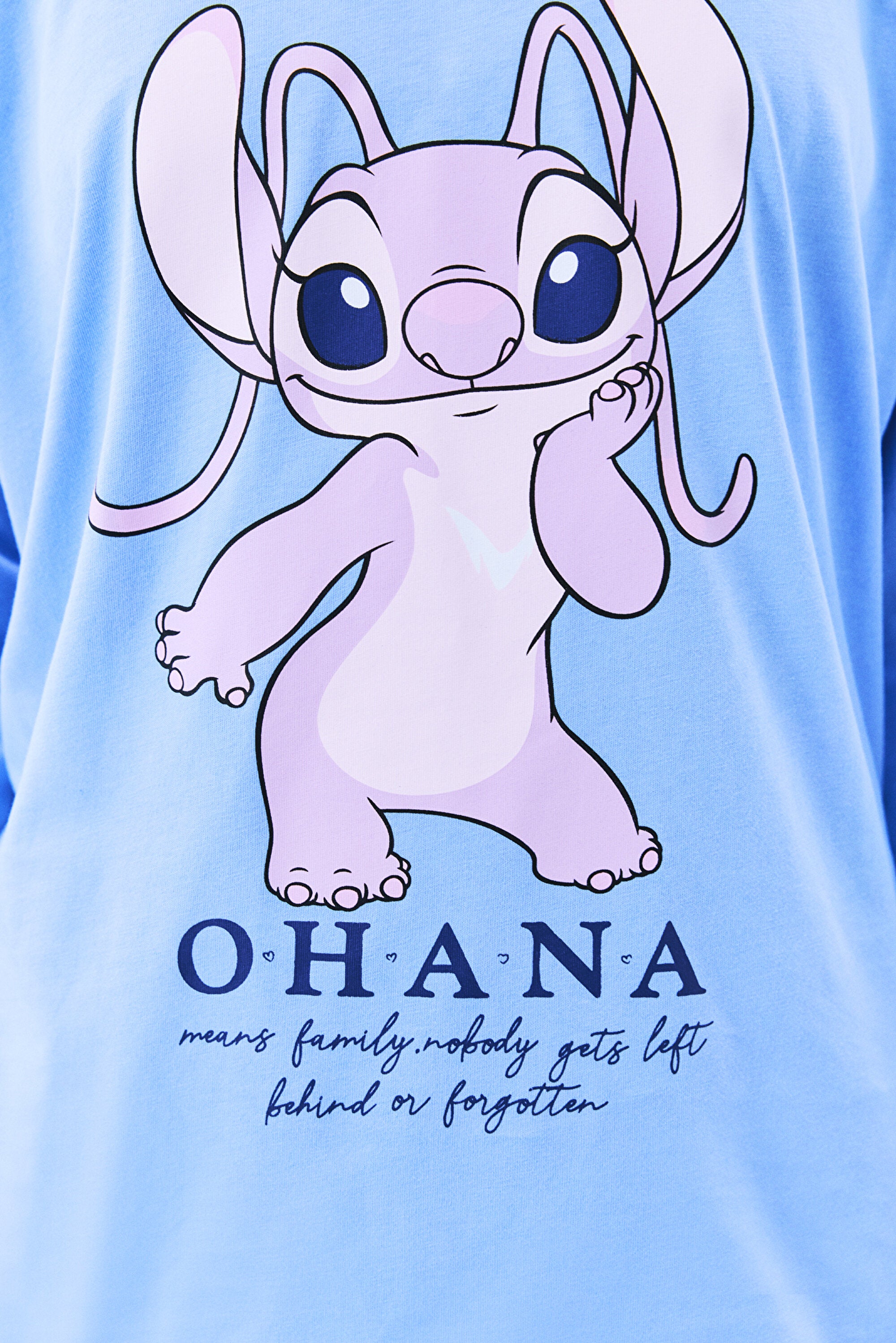 Stitch Ohana Pants Light Blue Pajama Set - Stitch Collection