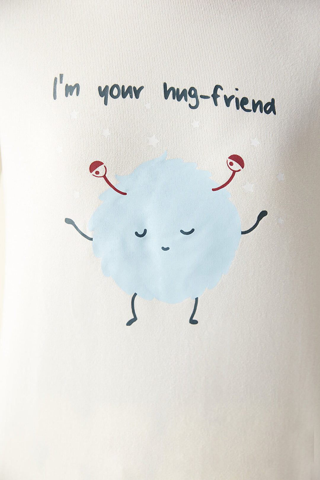 Hug Friend White Thermal Tshirt PJ Top