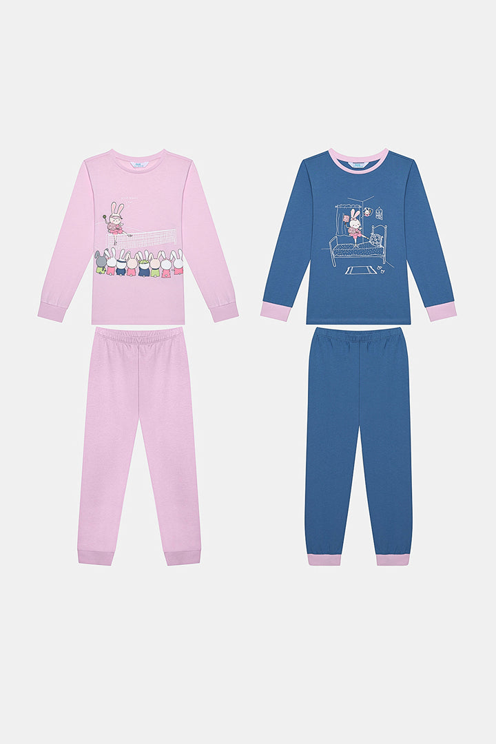 Cotton Girl Picklebunny Multicolored 2-Piece Pajama Set