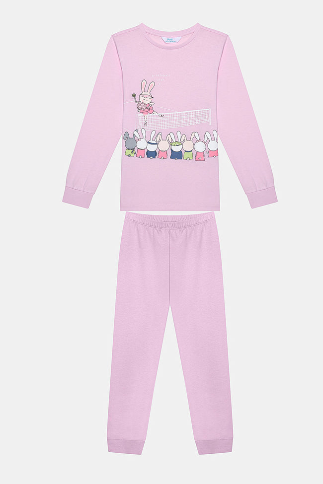 Cotton Girl Picklebunny Multicolored 2-Piece Pajama Set Main Image