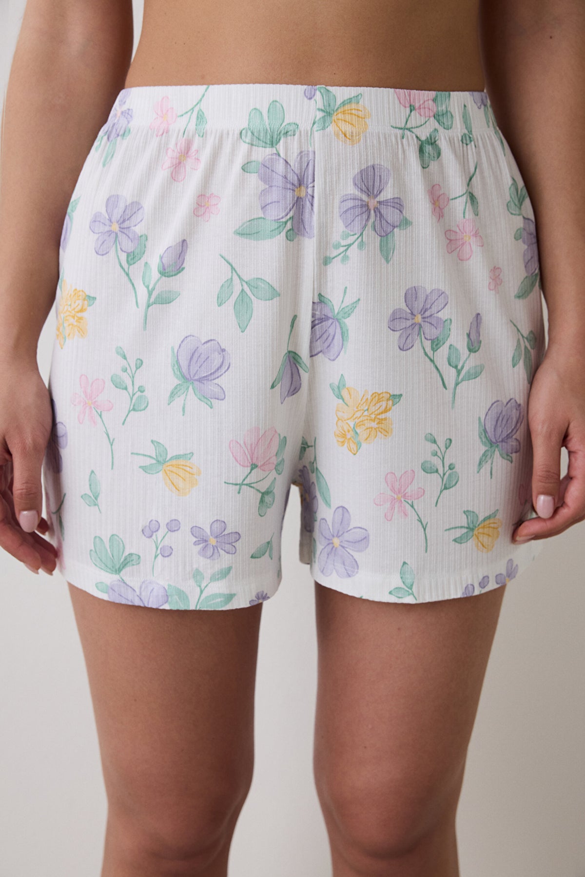 Love More Printed Shorts Multicolored Pajama Bottoms