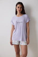 Love More Printed Shorts Multicolored Pajama Bottoms