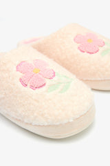 Gardenia Pretty Flower Embroidered Slippers