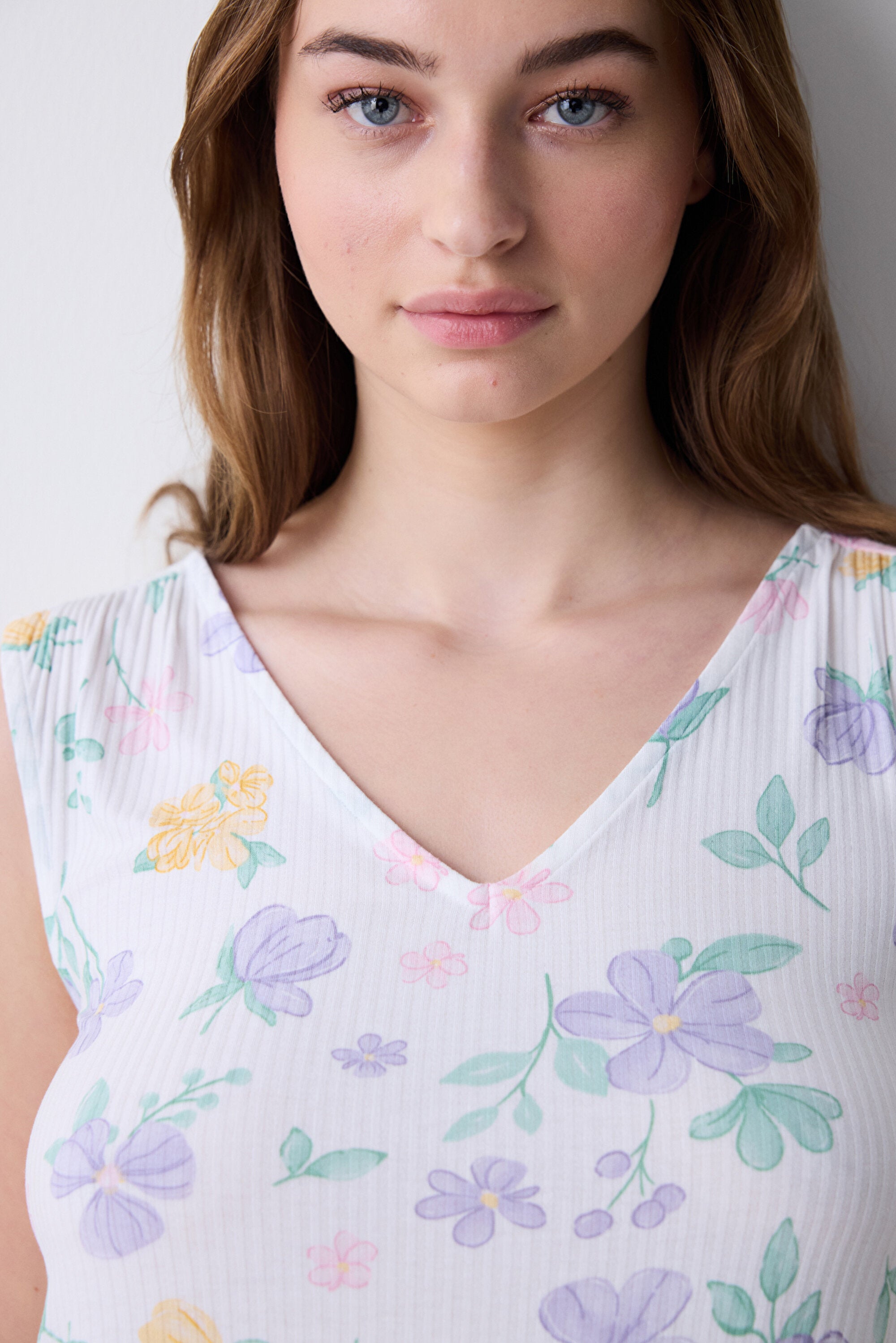 Love More Printed Multicolored Nightgown