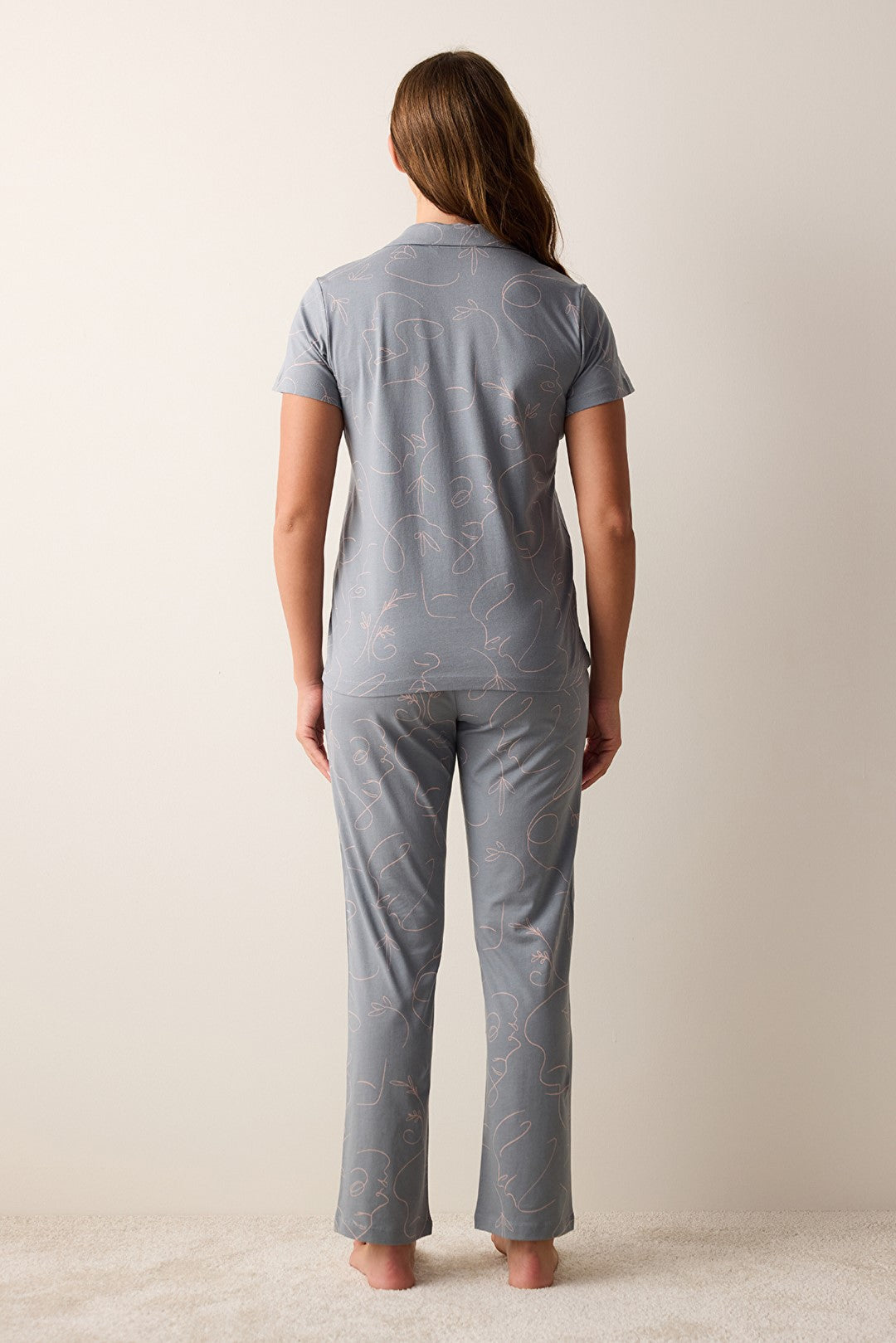 Maisie Gray Shirt Pants Pajama Set