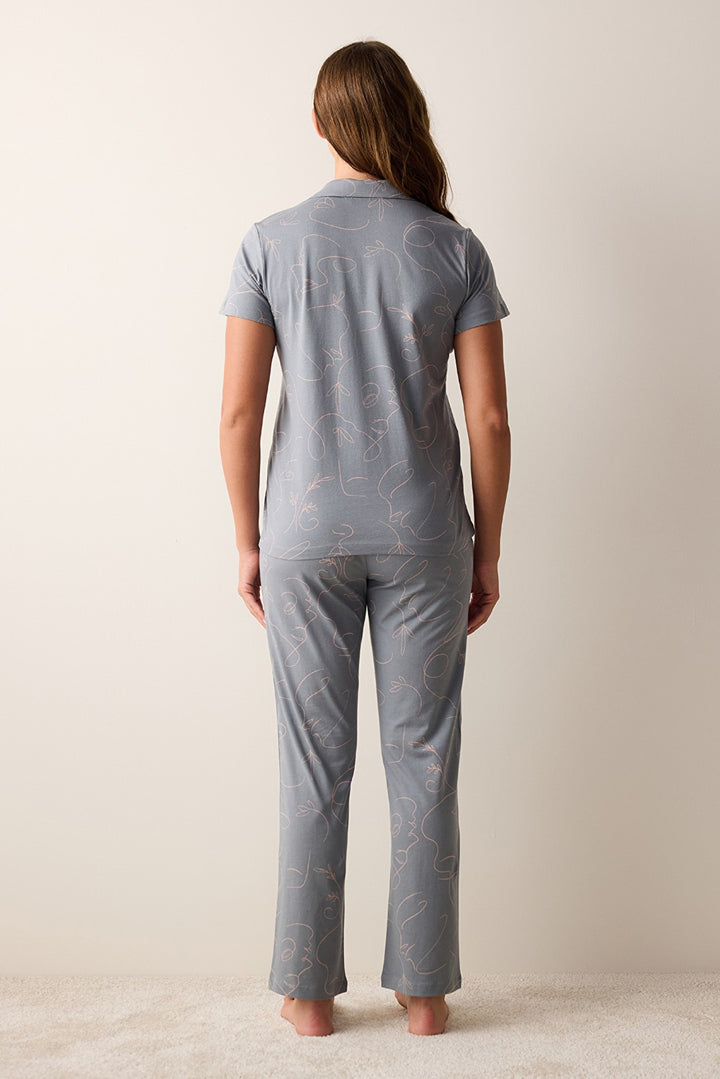 Maisie Gray Shirt Pants Pajama Set