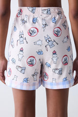 Joyful Printed Light Pink Shorts