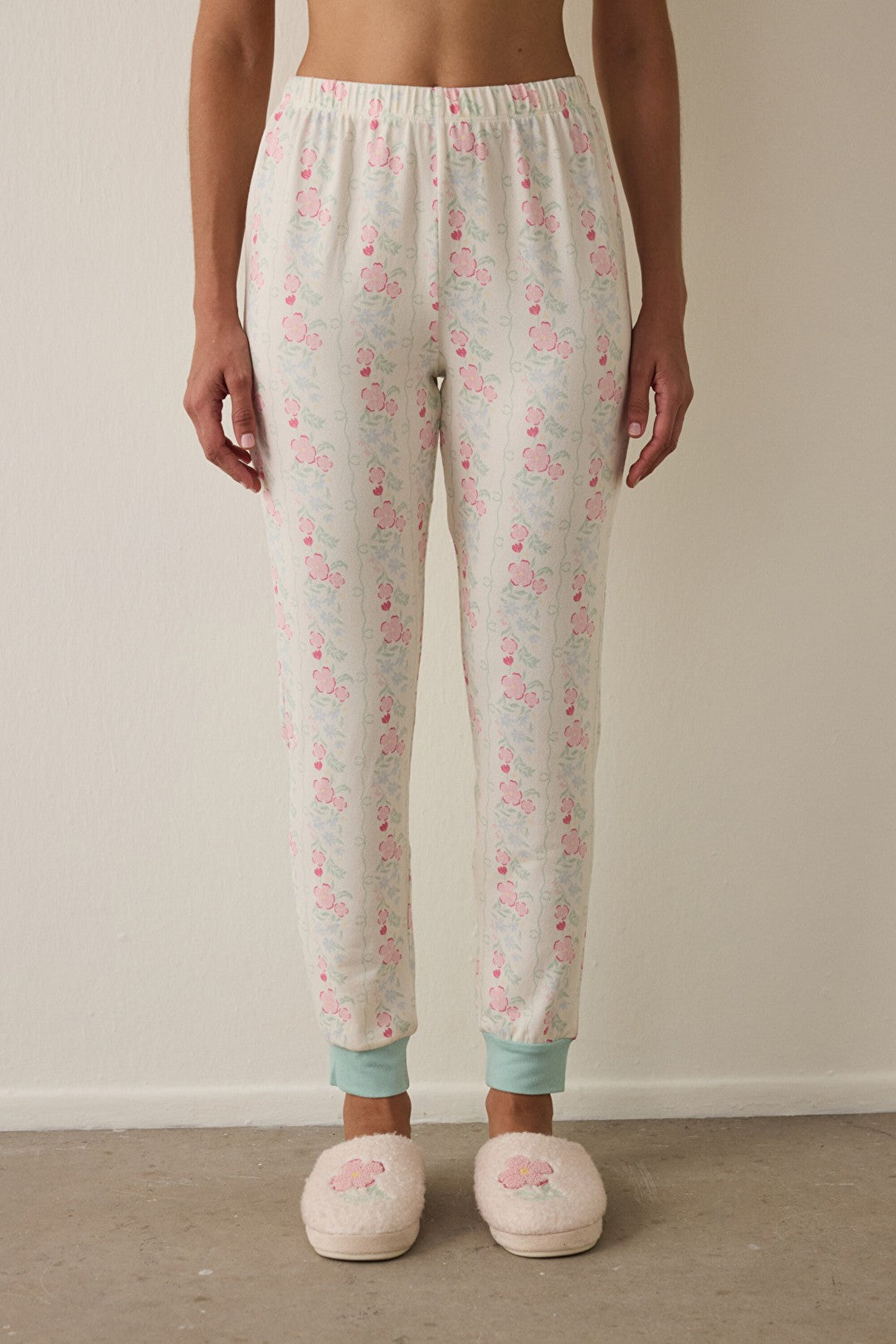 Gardenia Cute Flowers Floral Thermal Effect Pajama Bottoms