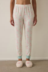 Gardenia Cute Flowers Floral Thermal Effect Pajama Bottoms