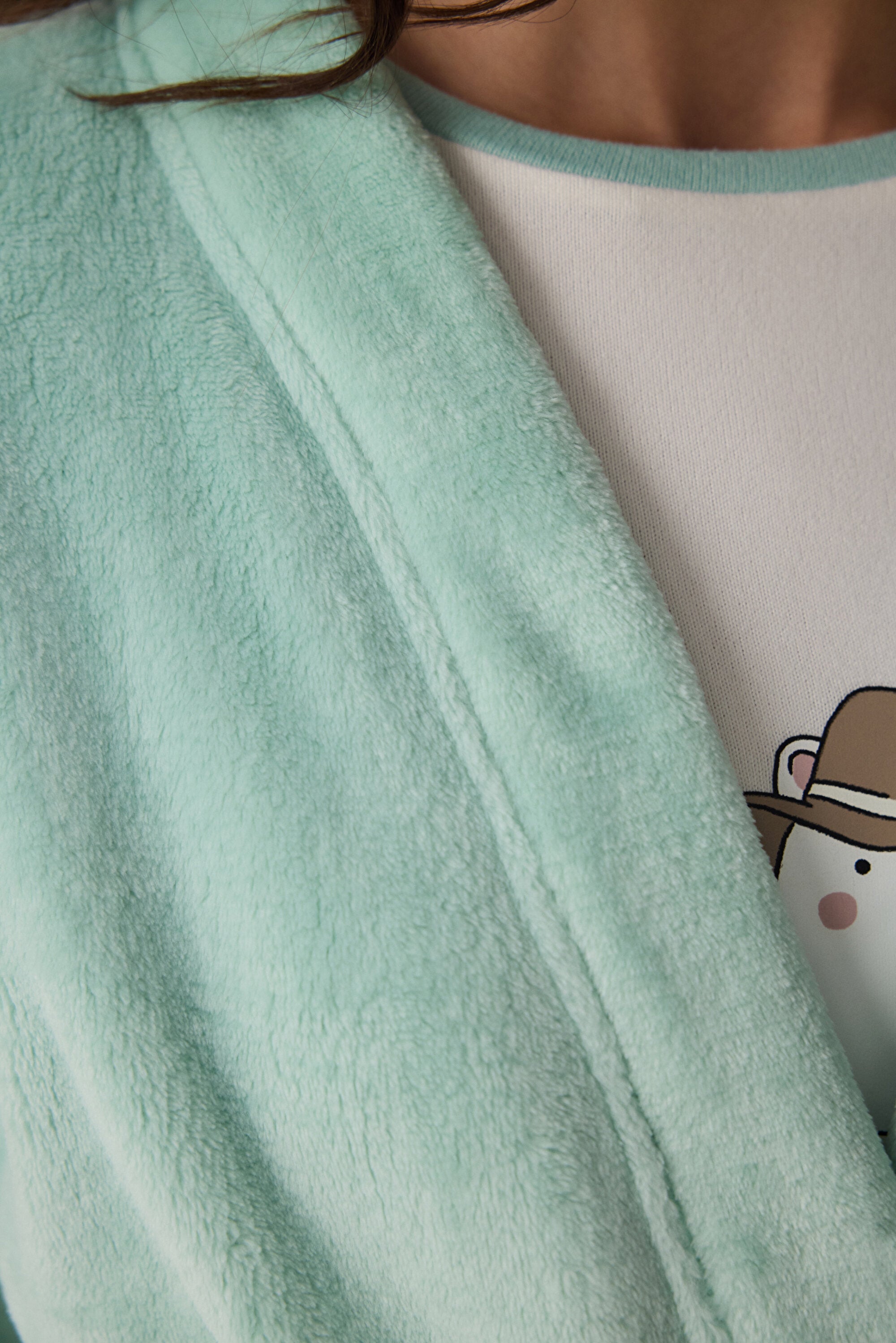 Mint Sleep-In Belted Soft Thermal Robe