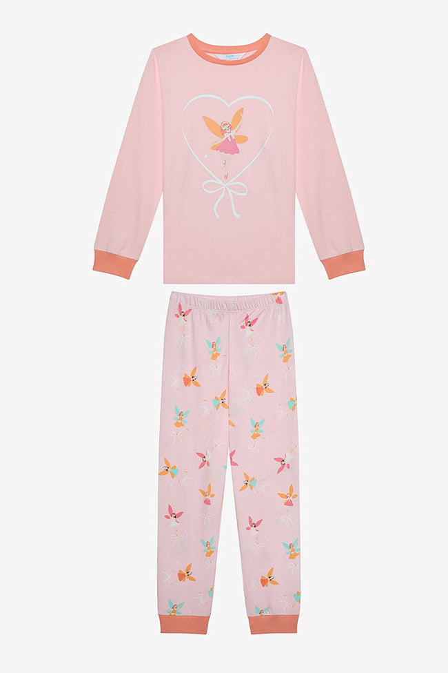 Girl Child Put On Ribbon 2-Piece Multicolored Pajama Set Main Image