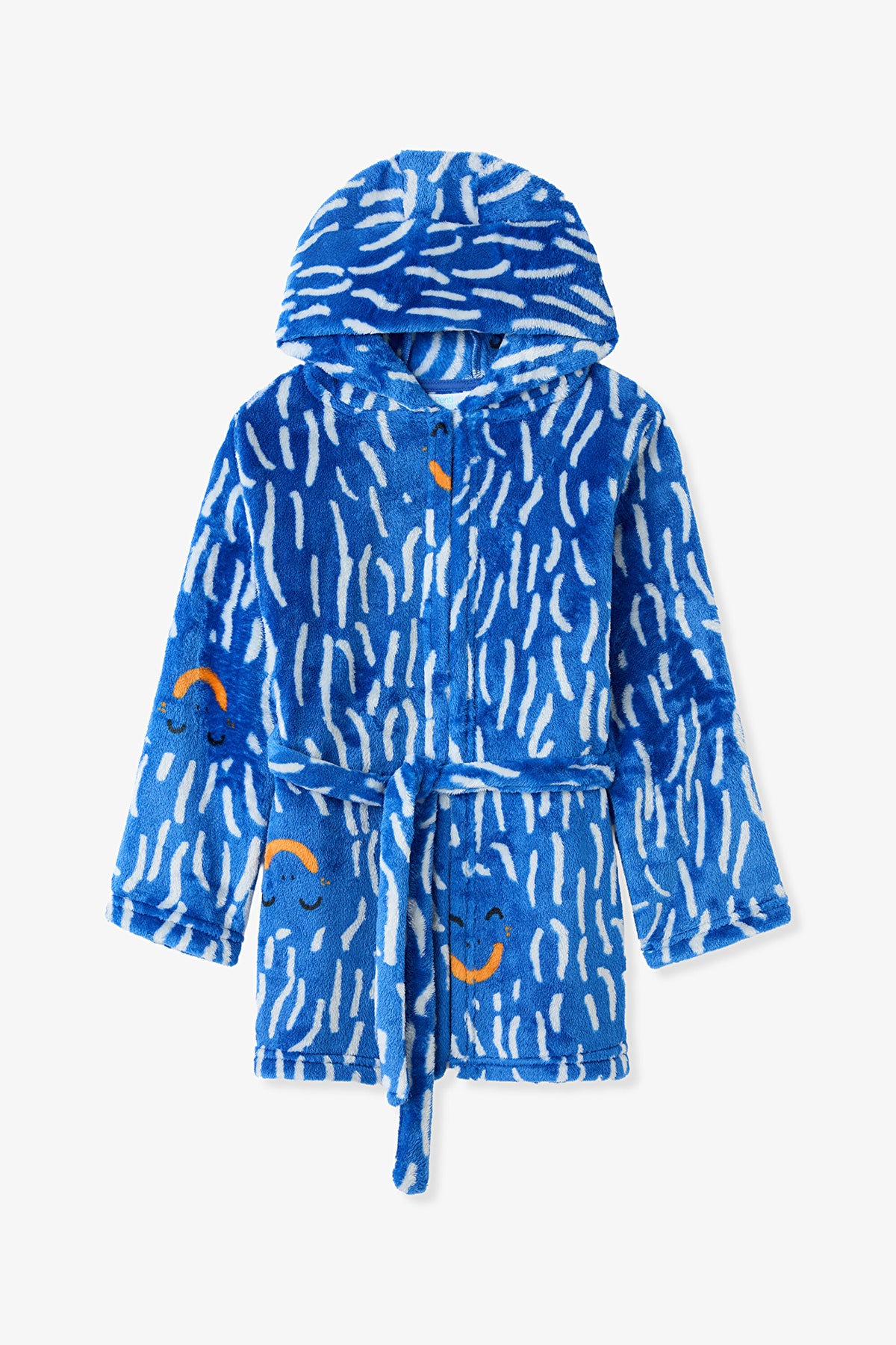 Navy Blue Boys Yeti Monster Patterned Robe
