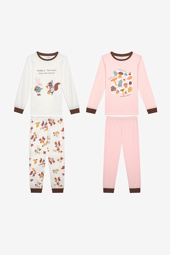 Cotton Girls Gross 2-Piece Multicolored Pajama Set