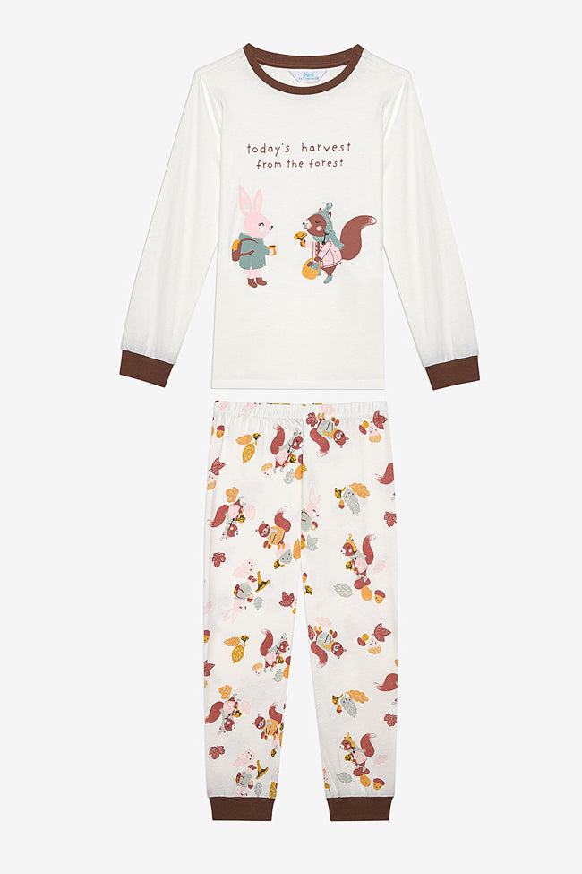 Cotton Girls Gross 2-Piece Multicolored Pajama Set Main Image