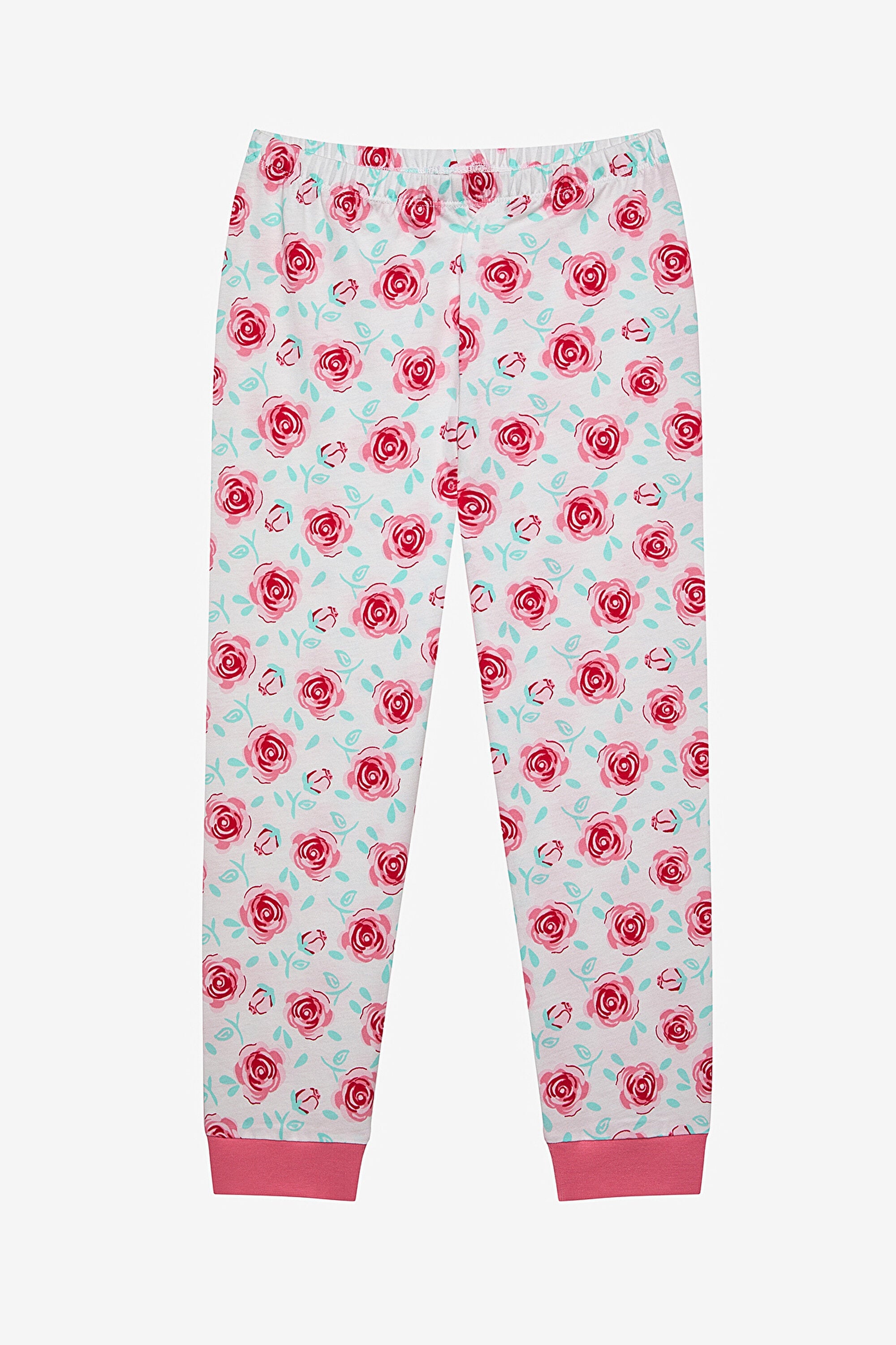 Girl Rose 2-Piece Multicolored Pajama Set