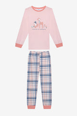 Cotton Girls Woodland 2-Piece Multicolored Pajama Set