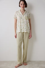Iris Chally Shirt Pants Multicolored Pajama Set
