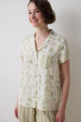 Iris Chally Shirt Pants Multicolored Pajama Set