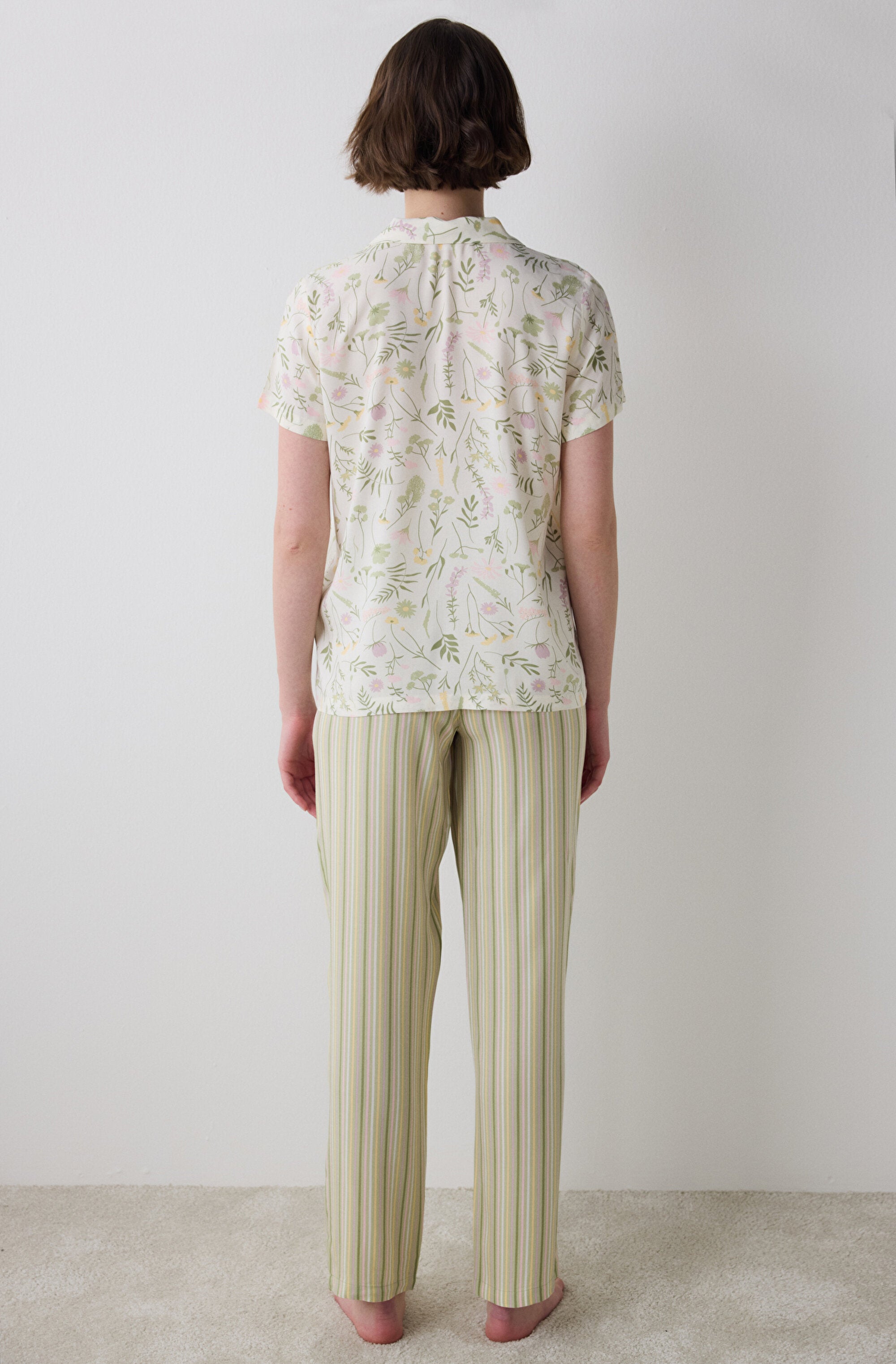 Iris Chally Shirt Pants Multicolored Pajama Set