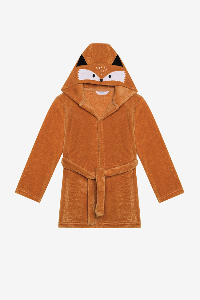 Boy Fox Yellow Dressing Gown Hover Image