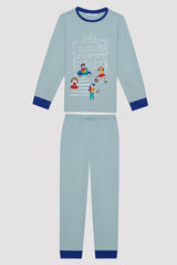 Boys Visit Museum Multicolored 2-Piece Pajama Set