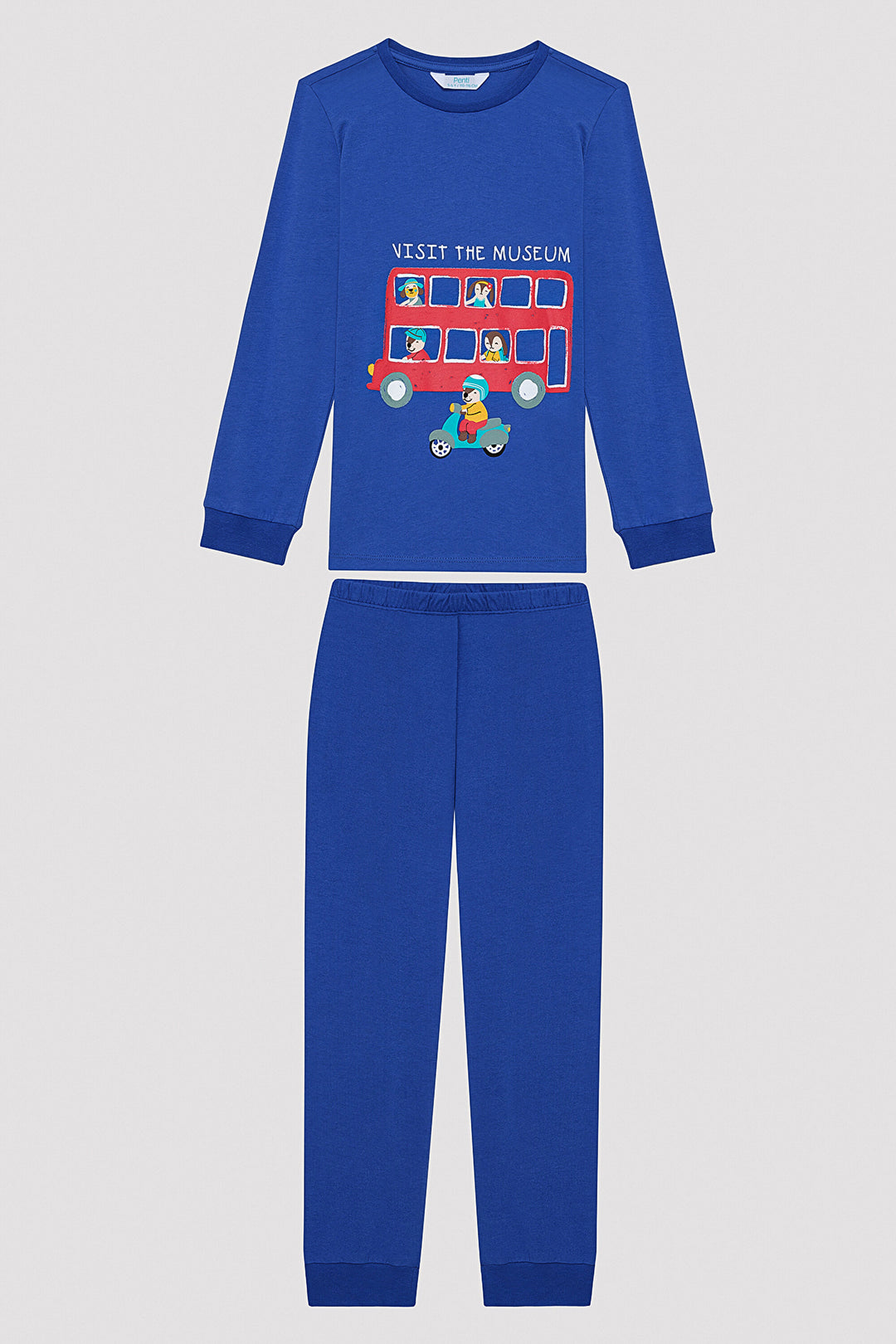 Boys Visit Museum Multicolored 2-Piece Pajama Set