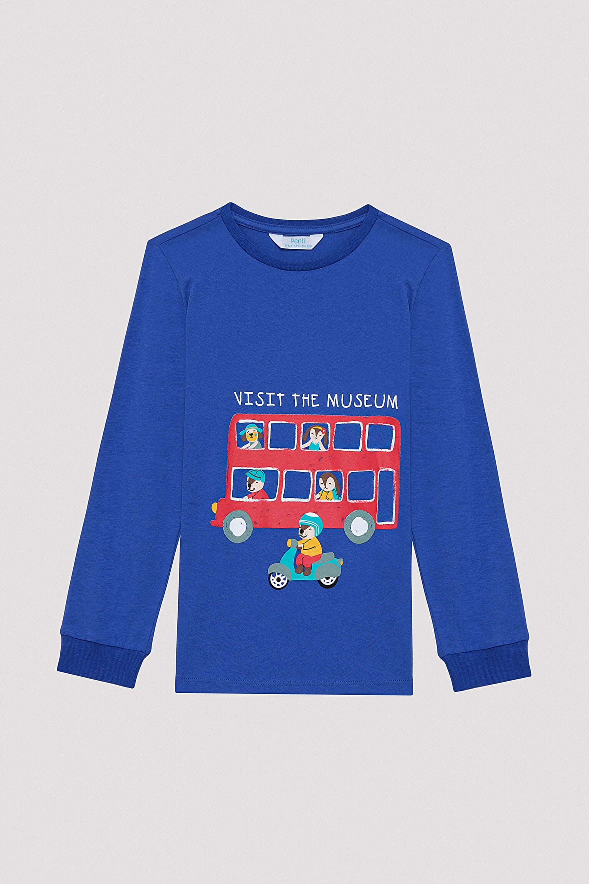 Boys Visit Museum Multicolored 2-Piece Pajama Set