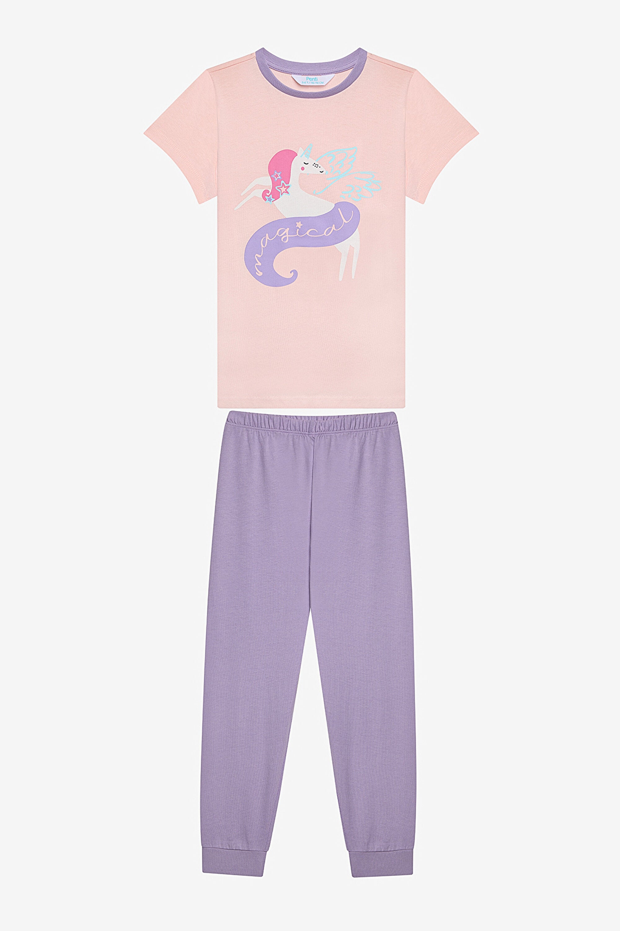 Girls Magical 2-Piece Multicolored Pajama Set