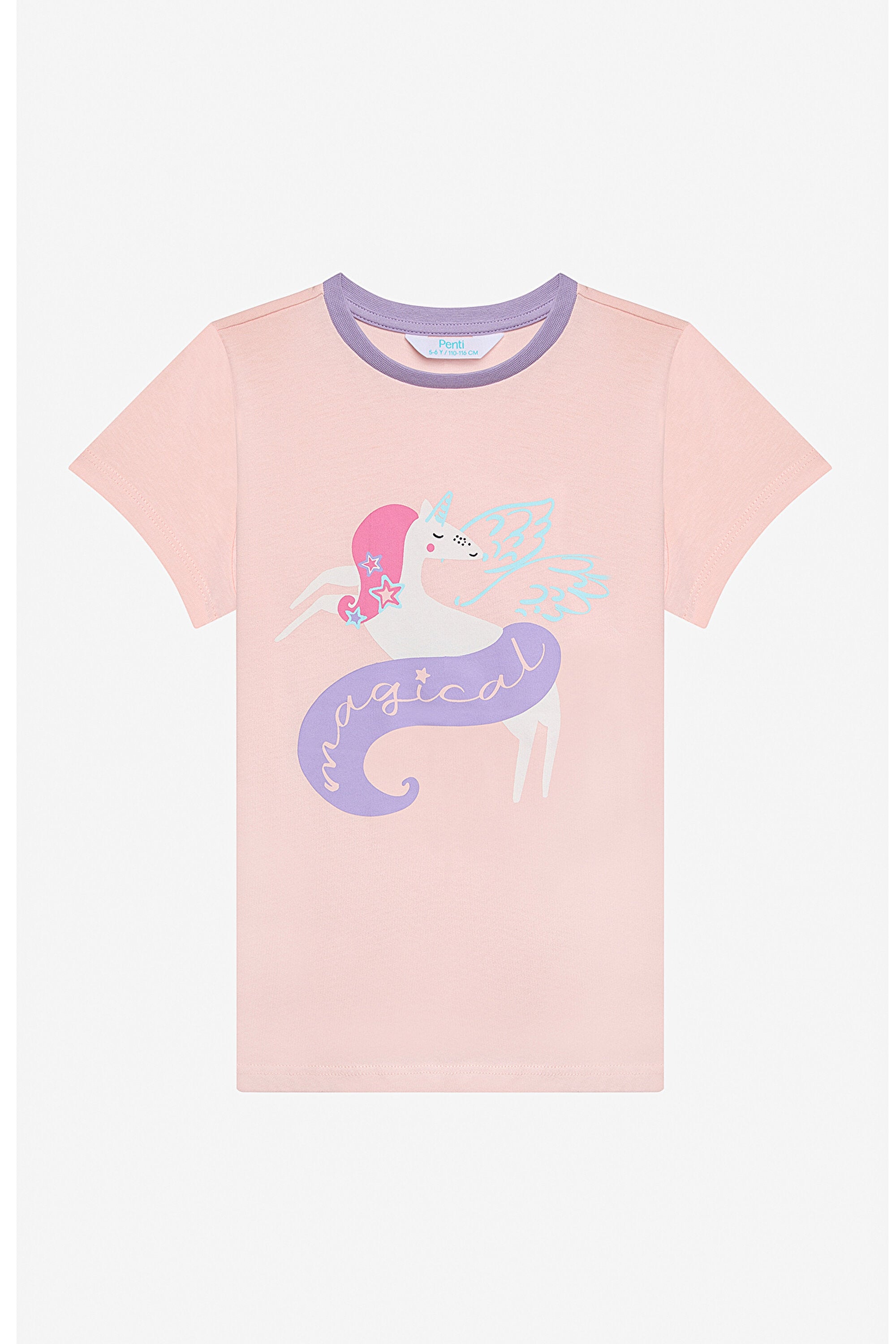 Girls Magical 2-Piece Multicolored Pajama Set